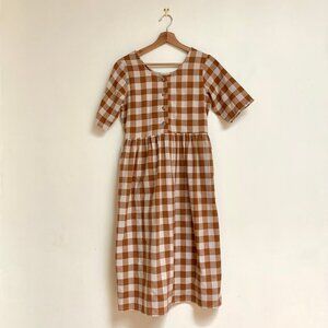 Little Cottonwood Check Alder Dress